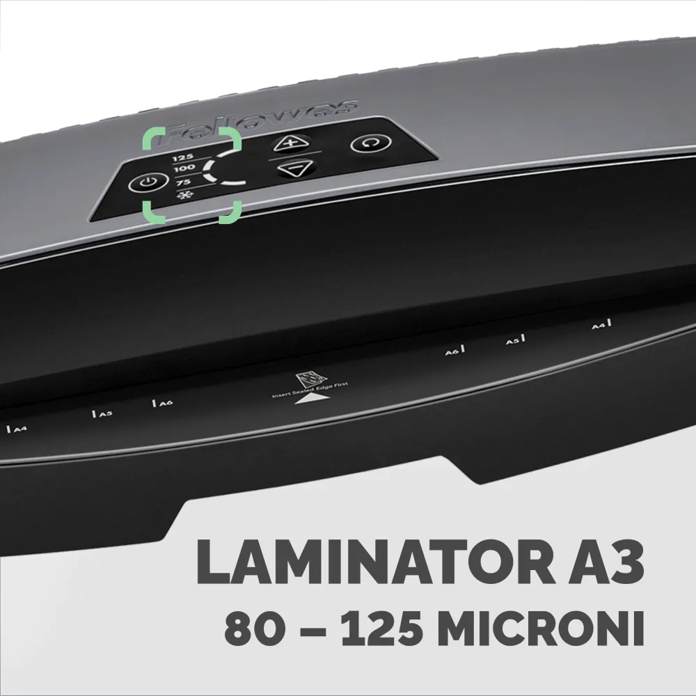 Fellowes Laminator A3 Calibre 125mic 320mm 500mm/min InstaHeat 