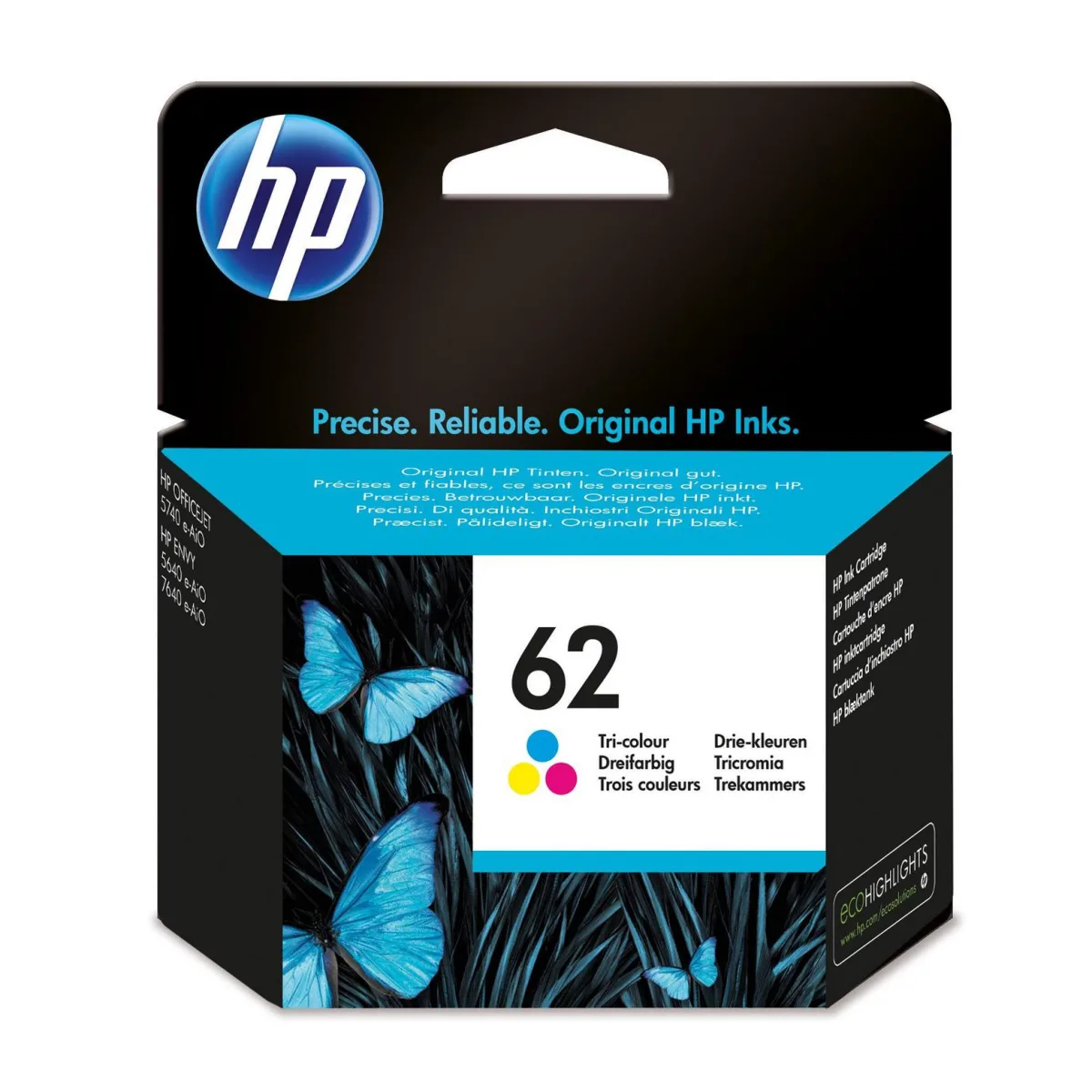 HP C2P06AE Cartus cerneala No. 62 standard tri-color original, 0.165k