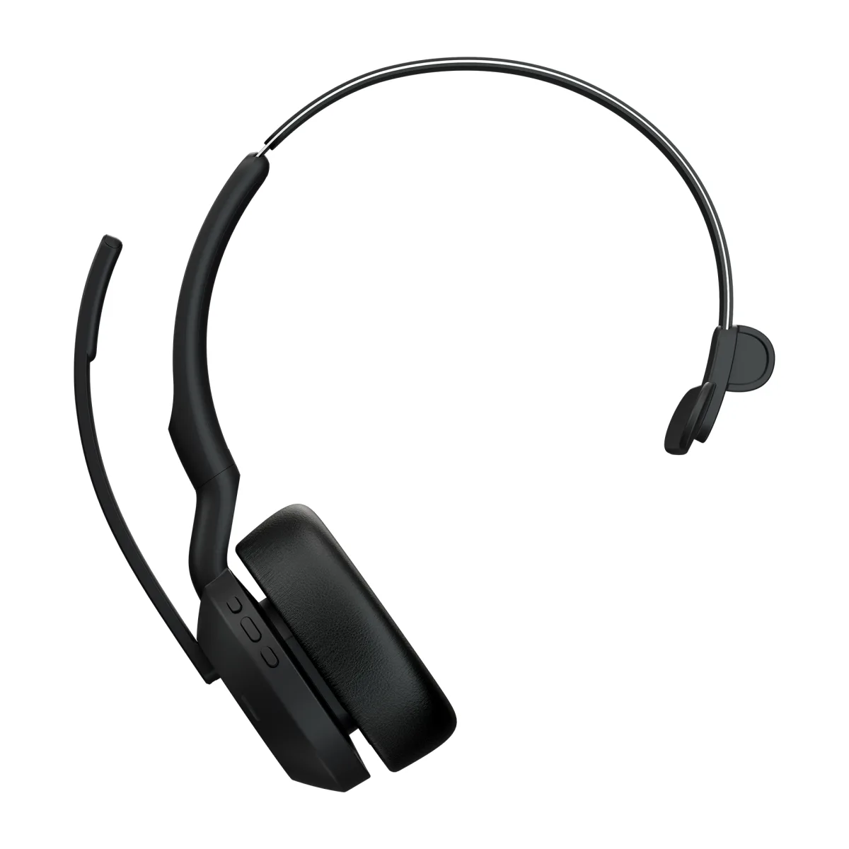 Jabra Casca EVOLVE2 55 MS fara fir, Monoaural, On-Ear, conectare USB-A via Link 380a angle