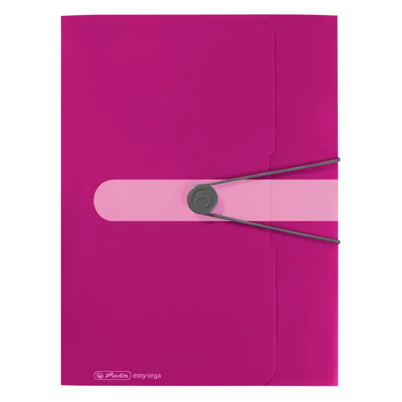 Herlitz Mapa A4 Easy Orga cu elastic roz, 300 coli 