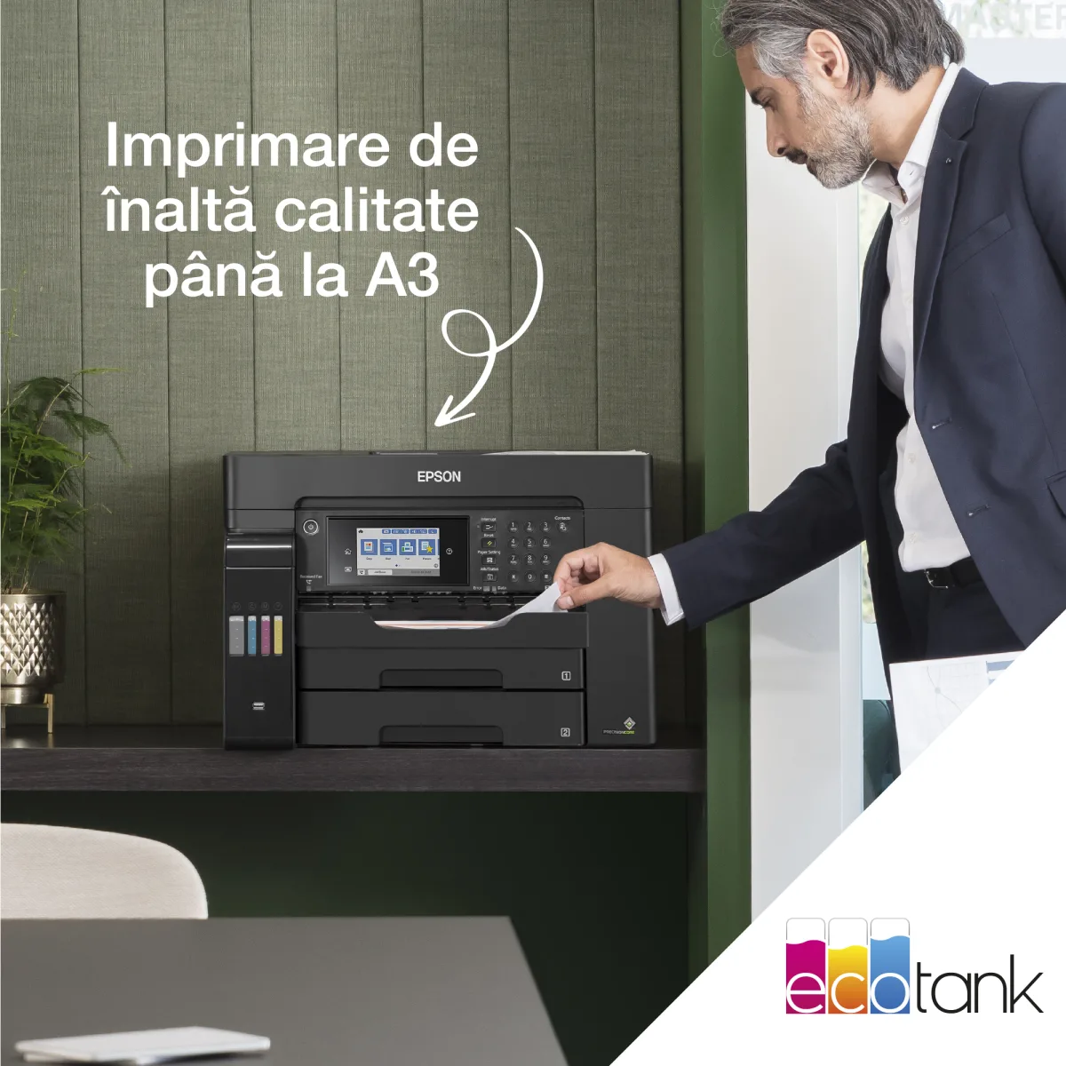 Epson EcoTank L15150 multifunctional CISS A3+ fax C11CH72402 angle