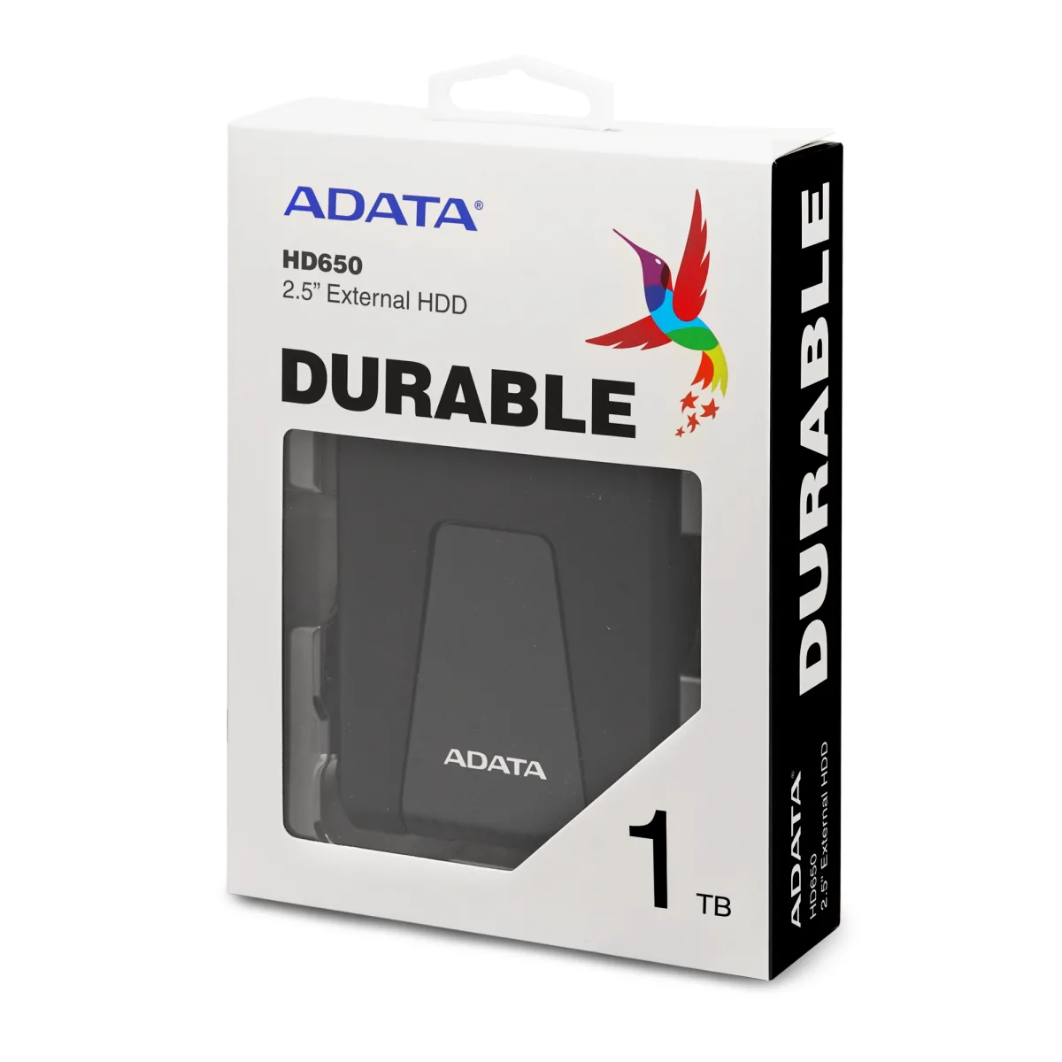 Adata HD650 HDD portabil 1TB 2.5inch USB 3.1 negru angle