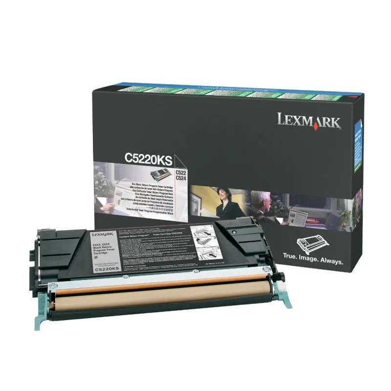 Lexmark C5220KS Cartus toner negru, ORIGINAL, Return Program, Standard Capacity 4000 pag