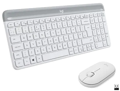 Logitech MK470 Slim Wireless Combo US International, Off-White 