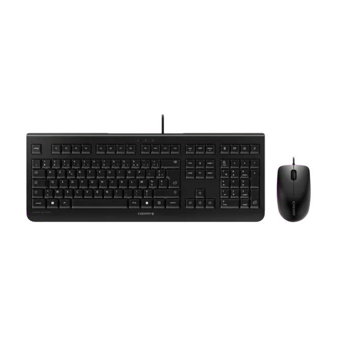 Cherry DC 2000 Kit tastatura si mouse, cu fir, FR (Franța) Layout, Negru