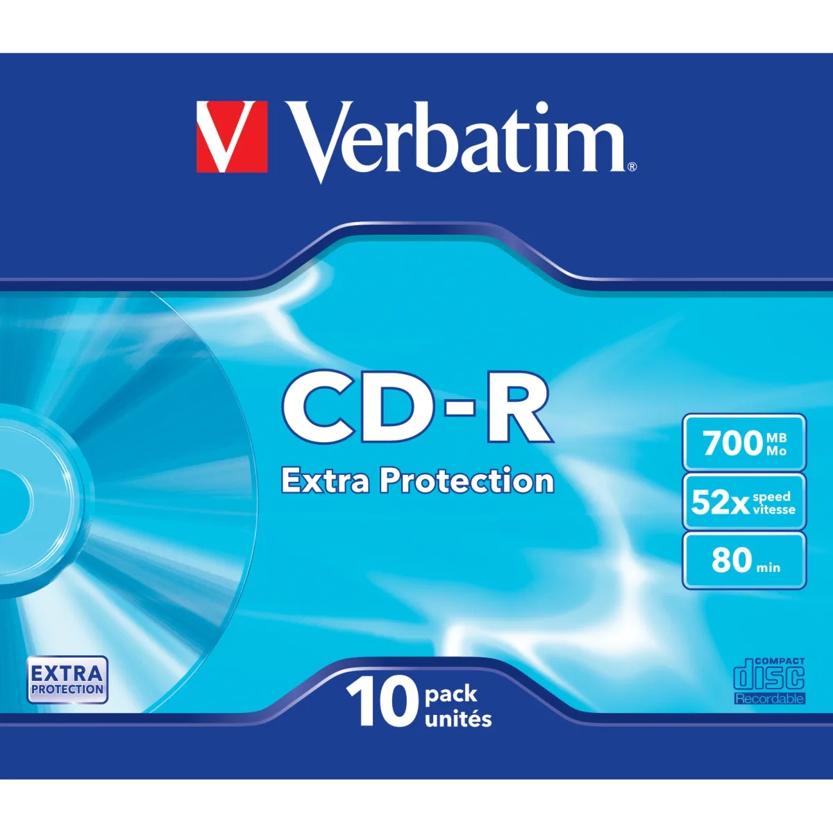 Verbatim CD-R Extra Protection 52x, 700MB, Slim Case