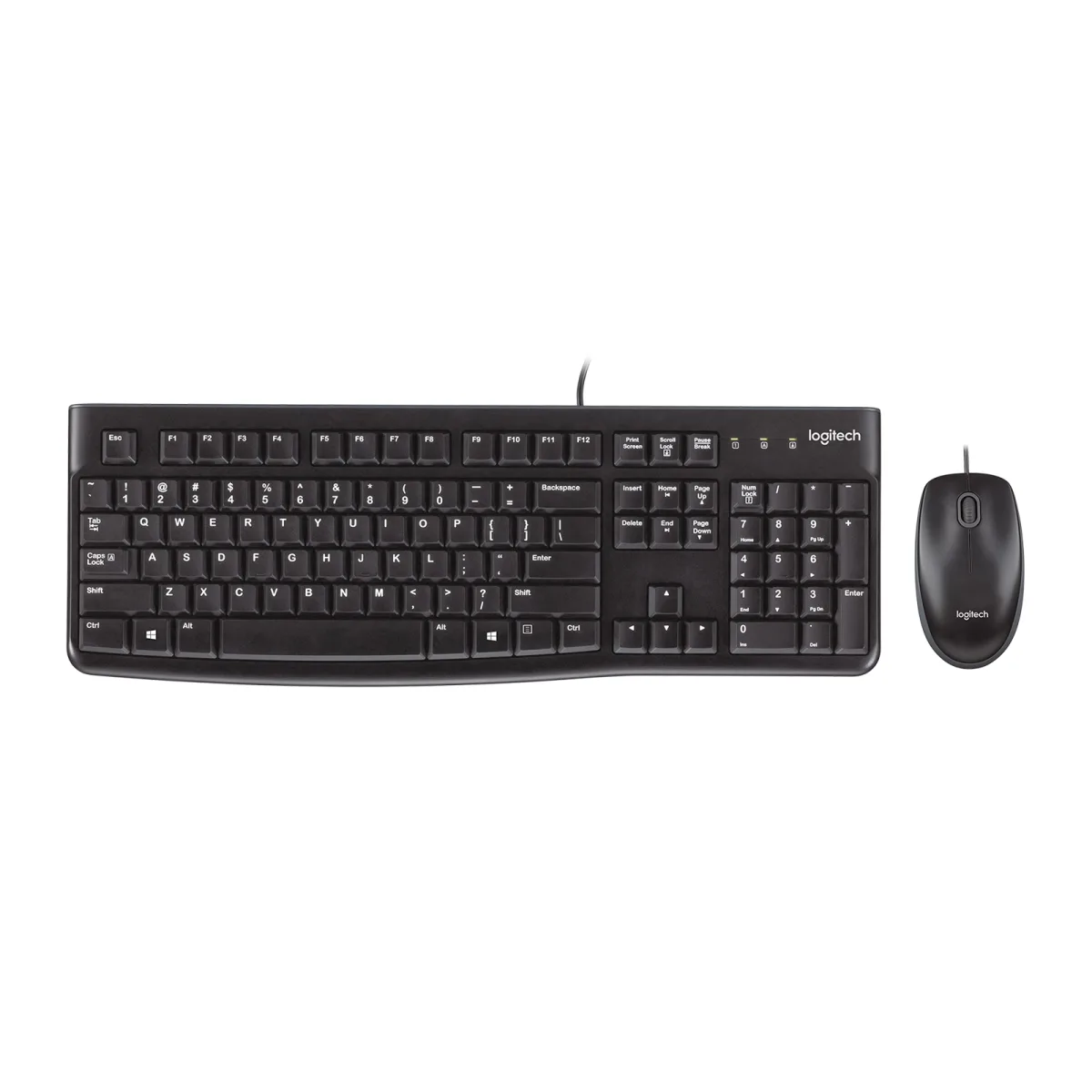 Logitech MK120 Wired Combo, UK English, Black angle