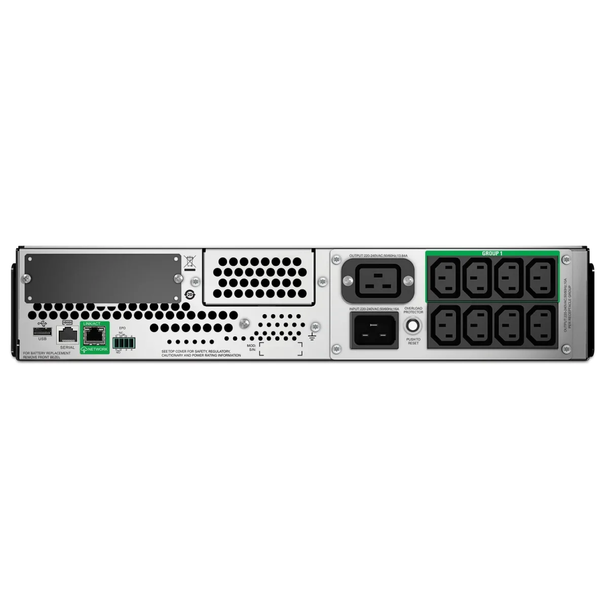 APC Smart UPS 3000VA/ 2700W Line interactive Sinusoida pura Rack 2U iesiri 8x C13 angle