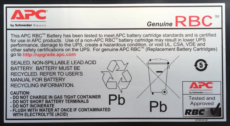 APC RBC31 Replacement Battery Cartridge 31 