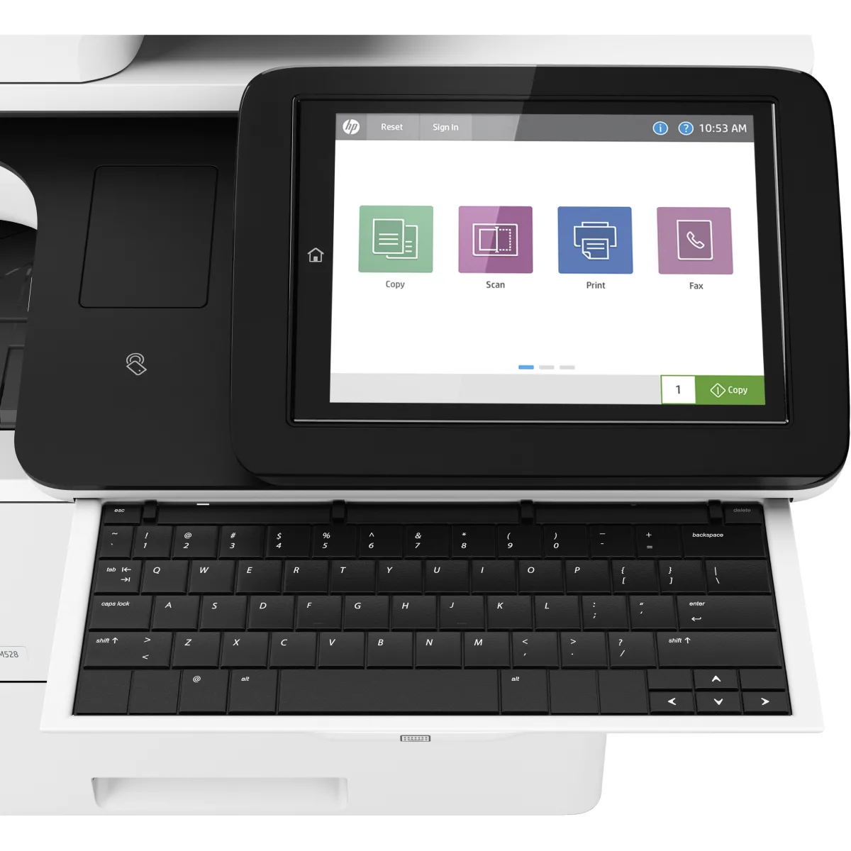 HP LaserJet Enterprise M528z multifunctional mono Flow (1PV67A) angle