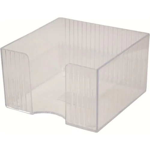 Office Suport cub notite 9x9cm, plastic transparent