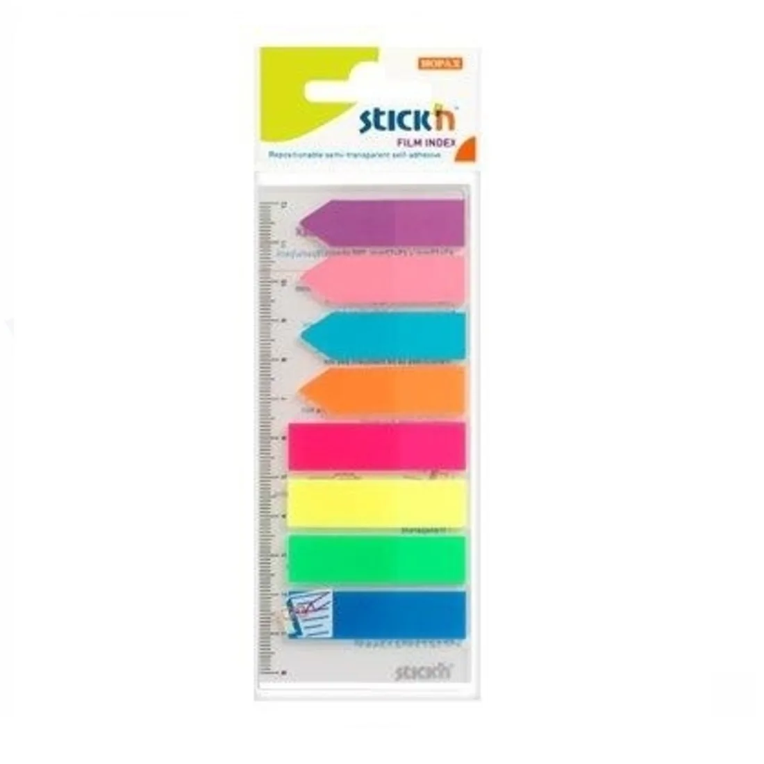Hopax Index plastic sageata+standard 45x12mm 8 culori