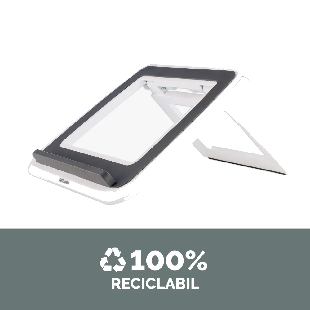 Fellowes I-Spire Series Laptop Quick Lift - pana la 17 inch sau 4.5kg, alb 