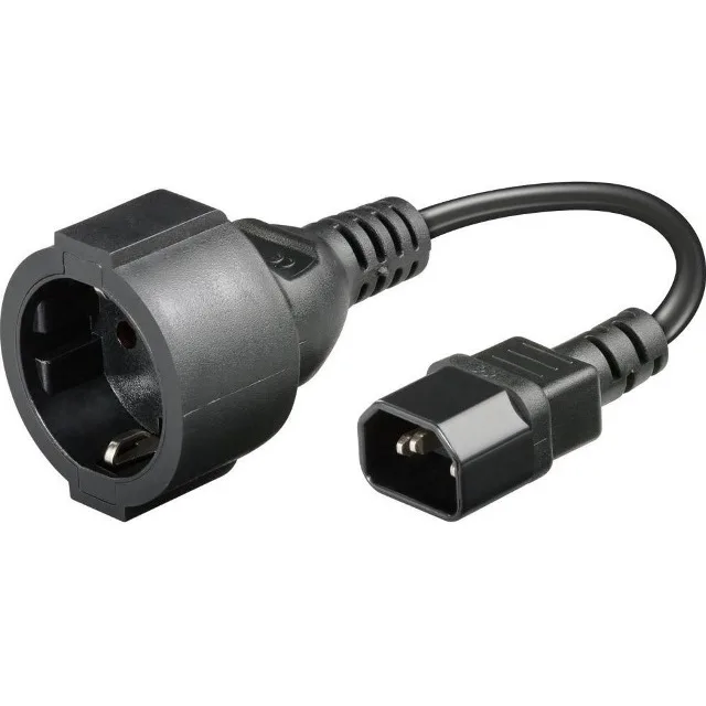 Gembird Adaptor cablu alimentare UPS IEC320 C14 (tata) - Schuko (mama), 10A, 15cm