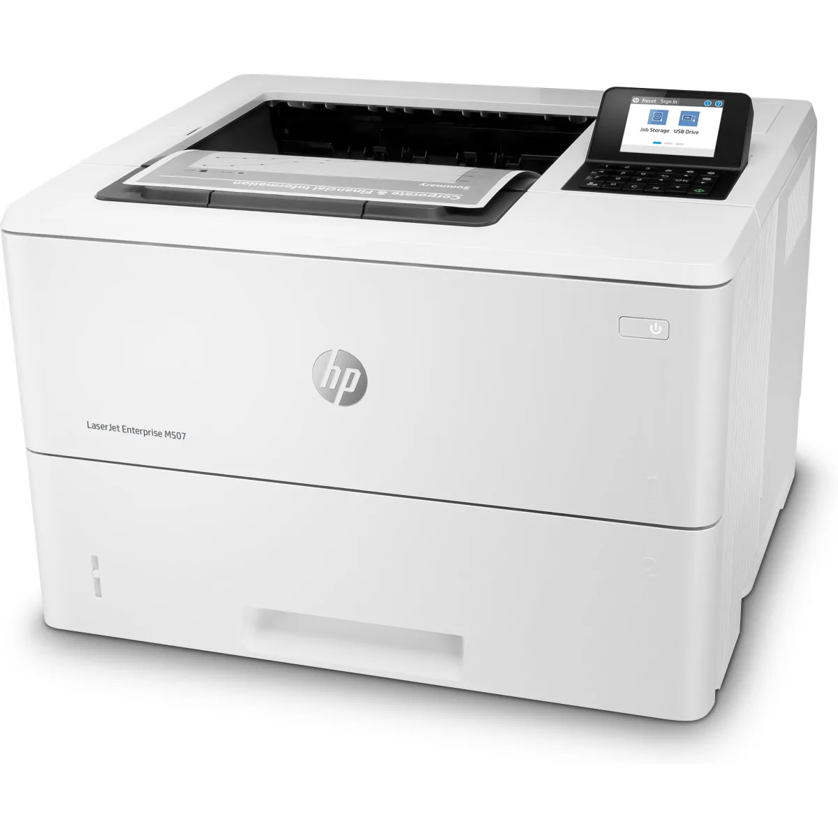 HP LaserJet Enterprise M507dn imprimanta laser mono A4 (1PV87A) angle