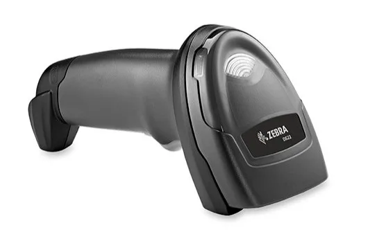 Zebra Scaner coduri de bare DS2208-SR 2D USB cu stand, negru angle