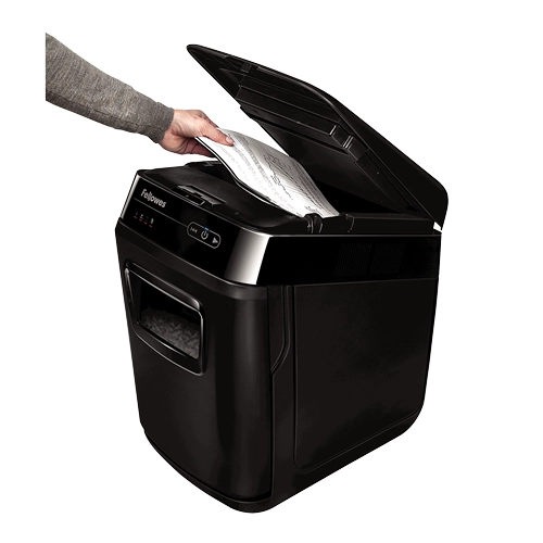 Fellowes Distrugator documente AutoMax 200C, ADF 200 coli, 10 coli manual, 4x38 mm, P-4, cos 32L 