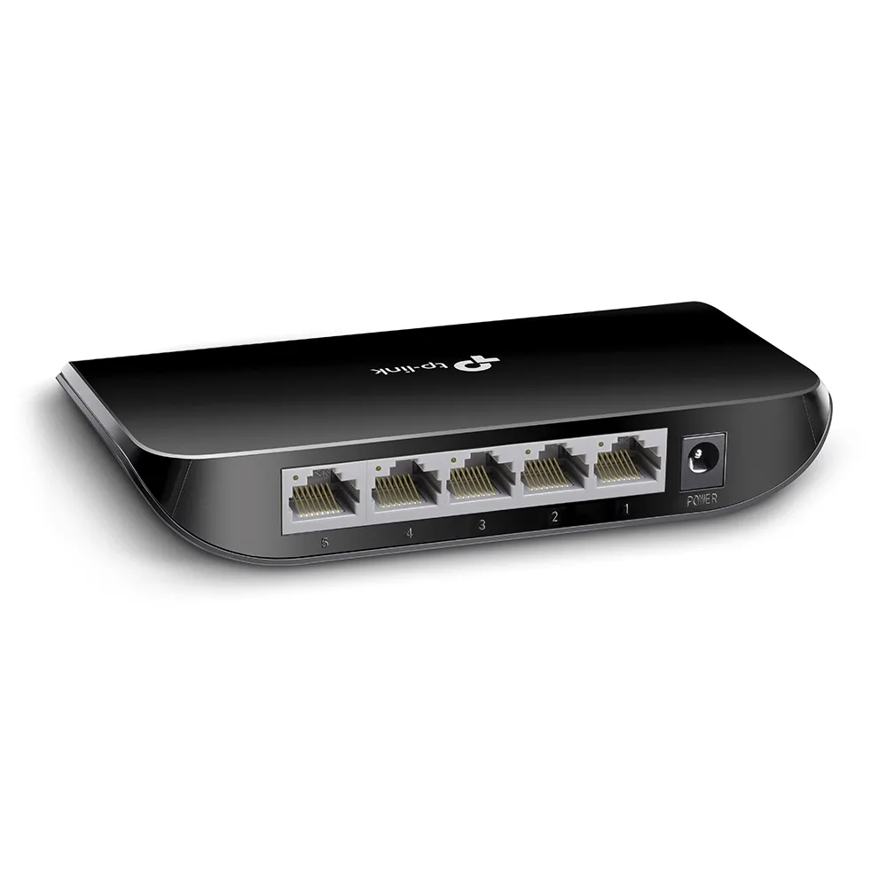 TP-Link TL-SG1005D - Desktop Switch 5-Port Gigabit RJ45 10/100/1000M angle