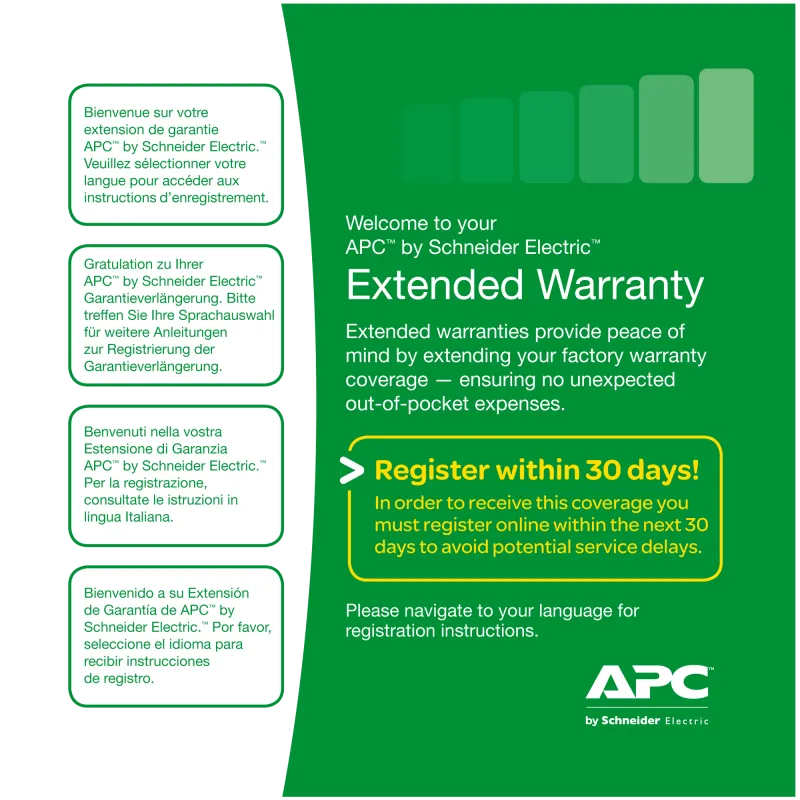 APC Service Pack 3 Year Warranty Extension (for new product purchases) 