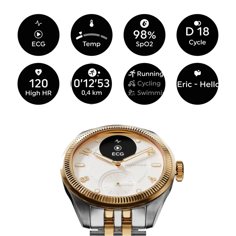 Withings ScanWatch Nova Brilliant 39mm - Gold 