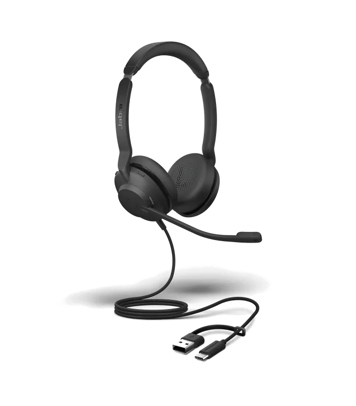 Jabra Casca EVOLVE2 30 SE UC cu fir, Binaural, On-Ear, conectare USB-C/USB-A