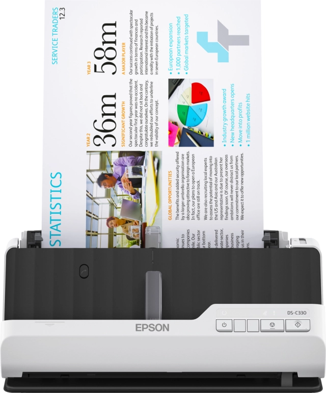 Epson Scanner DS-C330 A4 Compact desktop Sheetfed Scanner, Rezolutie optica: 600 x 600 lifestyle