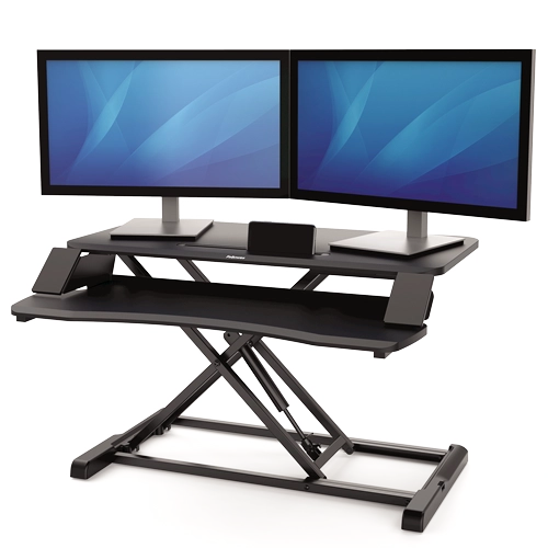Fellowes Corsivo Sit Stand Workstation Black