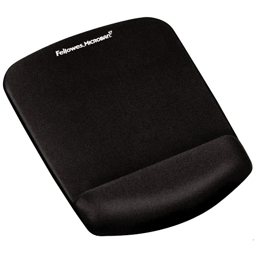 Fellowes PlushTouch Mousepad Wrist Support Black - mouse pad cu suport pentru incheietura