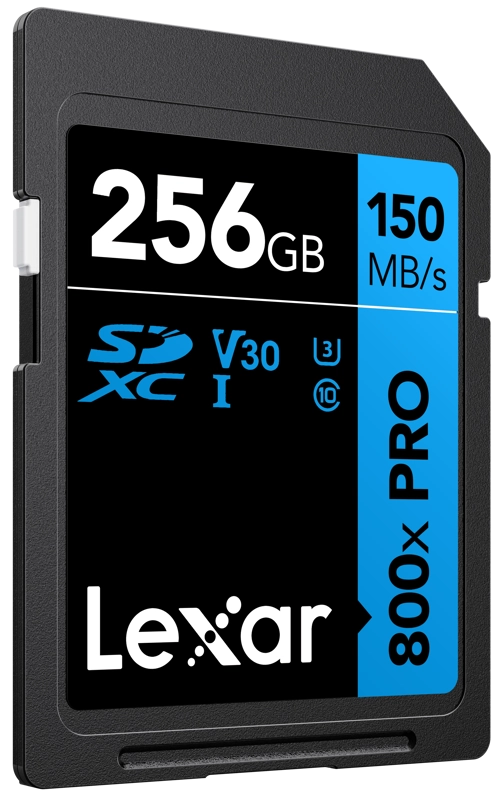 Lexar Card SDXC 256GB 800x Pro, UHS-I, C10, V30, U3, R150/W45 