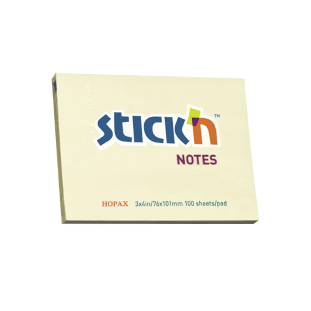 Hopax Notes adeziv 101x76mm 100 file galben pastel