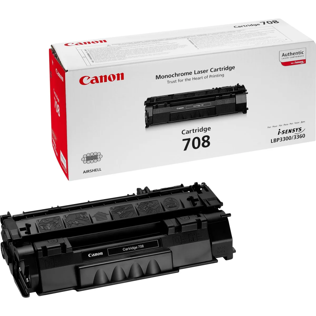 Canon CRG708 Cartus toner original negru pentru LBP3300, 2500 pag