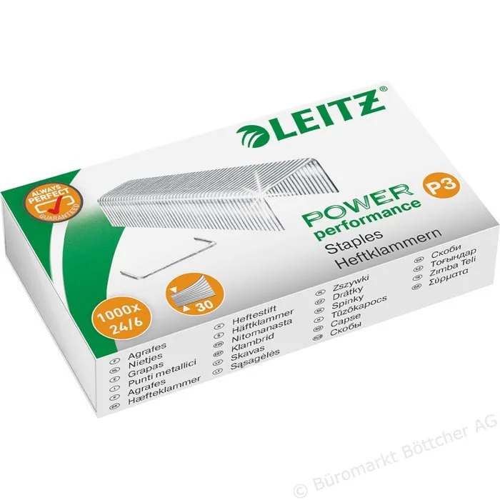 Leitz Capse 24/6 Power Performance P3 1000 buc
