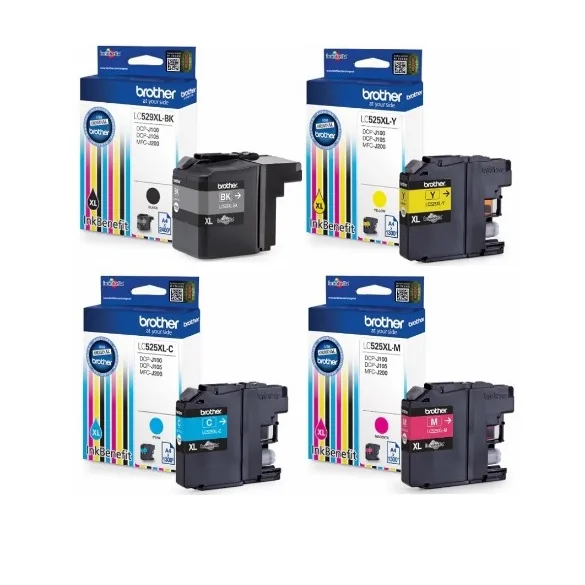 Brother Set 4 cartuse originale LC-529XL BK si LC525XL CMY