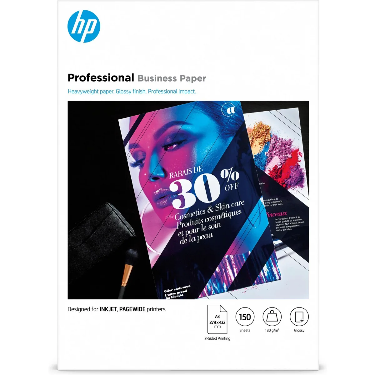 HP Hartie A4 glossy 180g/mp Professional Business 7MV84A, 150 coli