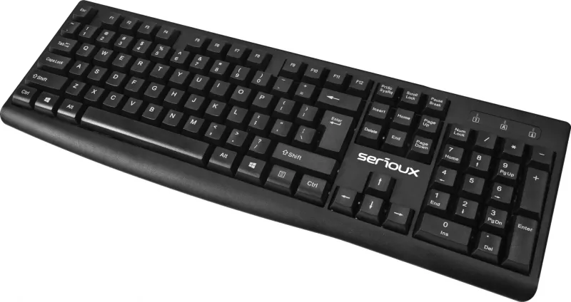 Serioux Kit tastatura si mouse cu fir USB 104 taste 1600 DPI 