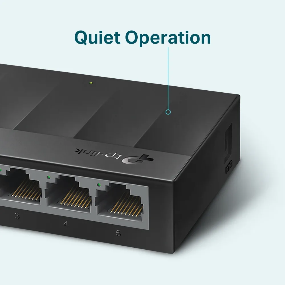 TP-Link Switch 5-PORT GIGABIT LS1005G, Interface:5× 10/100/1000Mbps angle