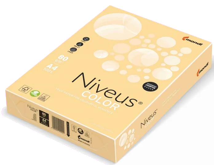 Niveus Hartie colorata A4 80g/mp Crem Chamois CH32, 500 coli