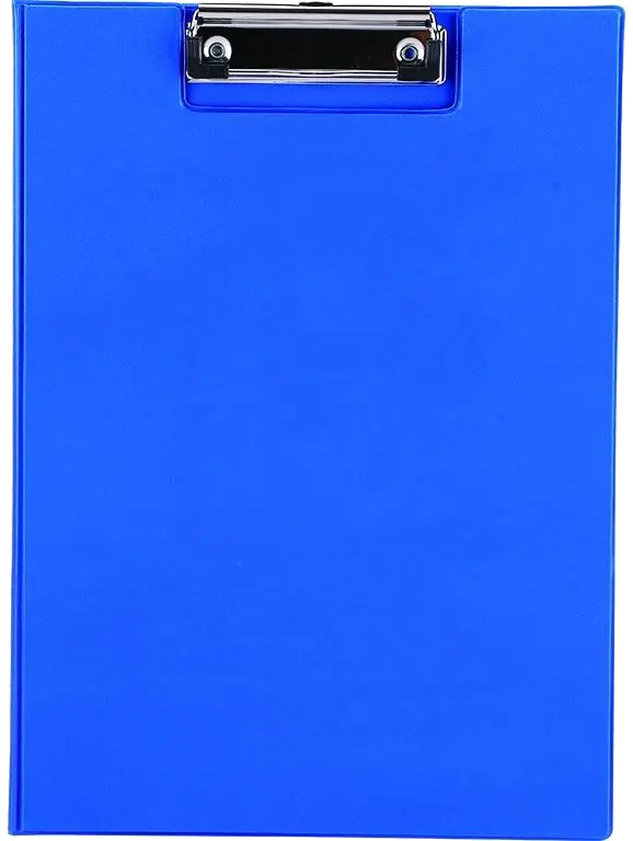 Office Clipboard A4 dublu plastifiat tip mapa, albastru
