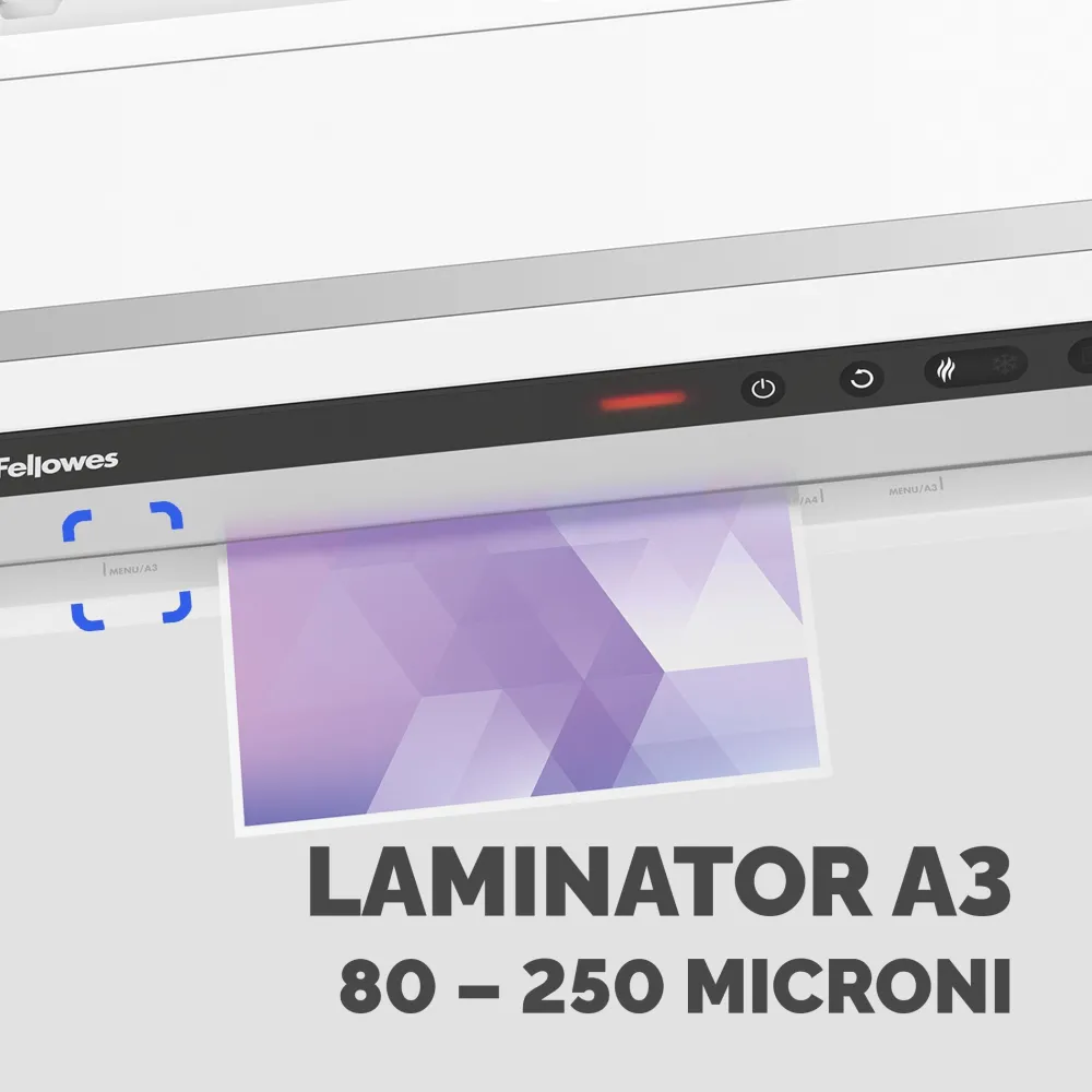 Fellowes Laminator A3 JupiterLX 250mic 320mm 1400mm/min 6role lifestyle