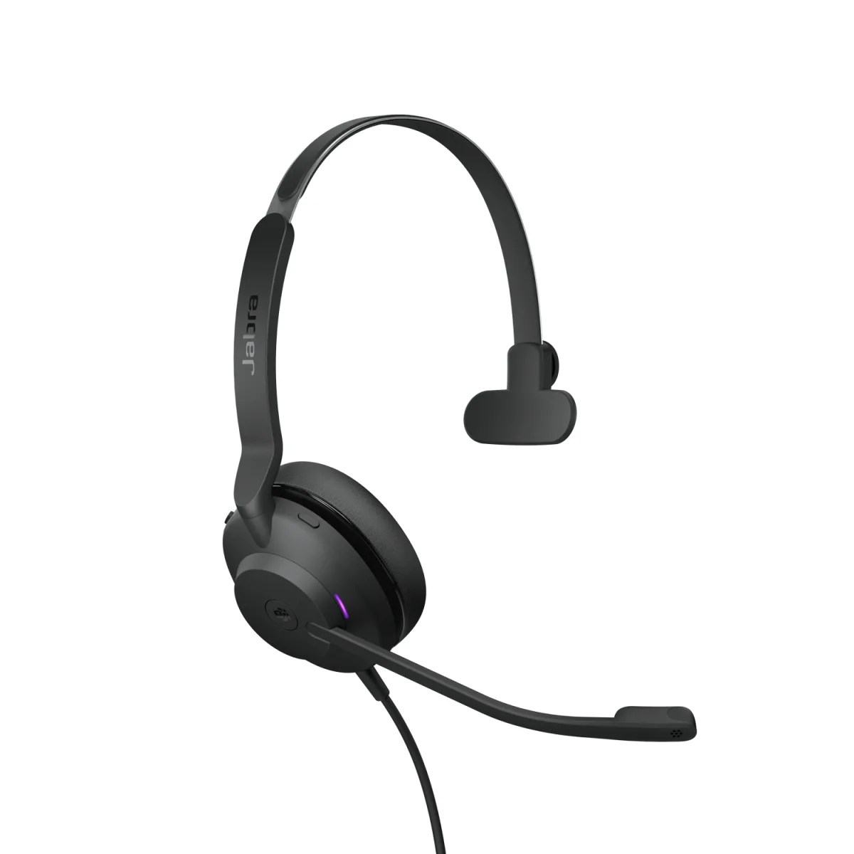 Jabra Casca EVOLVE2 30 MS cu fir, Monoaural, On-Ear, conectare USB-C angle