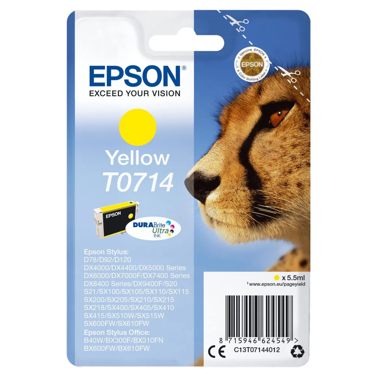 Epson T071440 Cartus Original Yellow pentru D78,DX4000/4050/5000/5