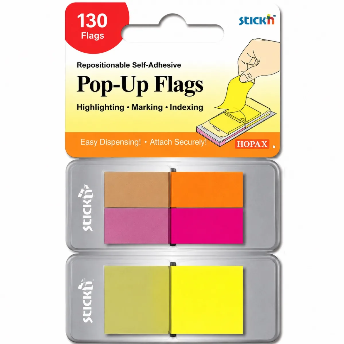 Hopax Index plastic transparent 45x12/45x25mm set mixt