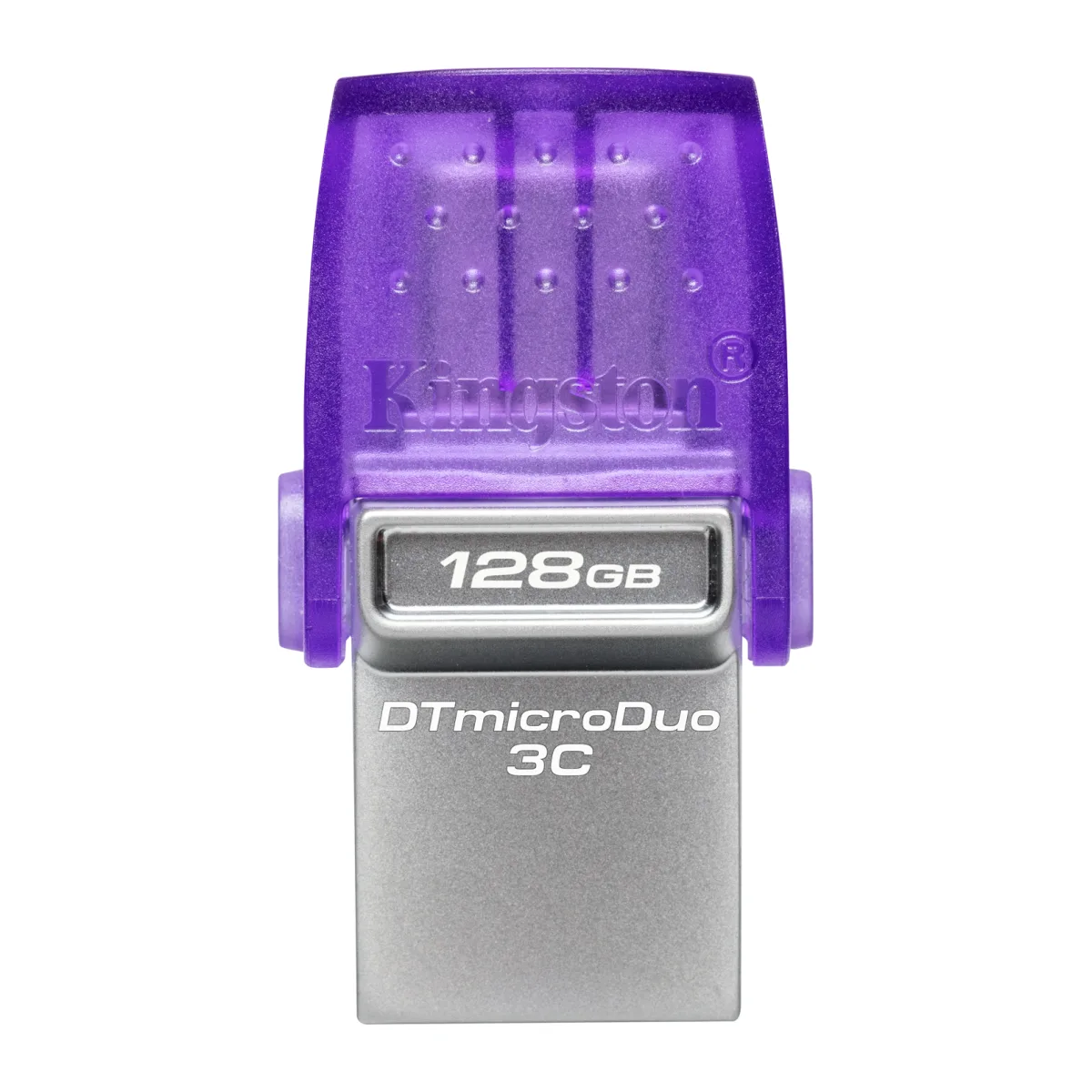 Kingston DataTraveler microDuo 3C, 128GB, USB 3.2 Gen1, USB-A/USB-C angle