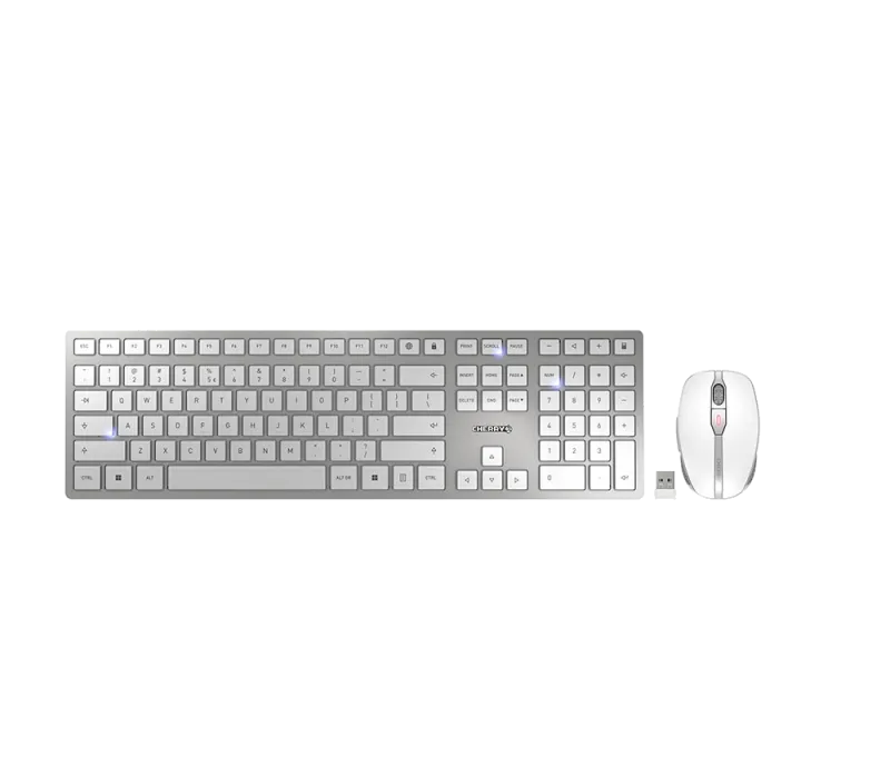Cherry DW 9100 SLIM Kit tastatură si mouse, fără fir, US Intl + Euro Layout, Gri