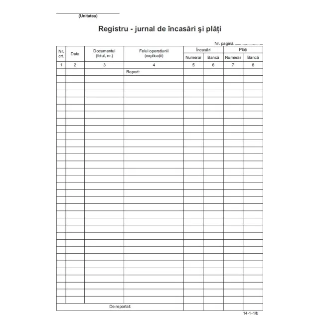 Office Registru incasari si plati A4 100 file