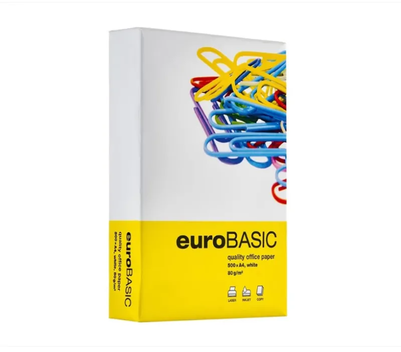 Mondi Hartie A4 80g/mp EuroBasic, top 500 coli, EU Ecolabel