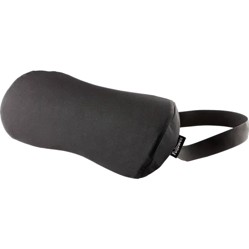 Fellowes Perna lombara ergonomica neagra cu curea reglabila
