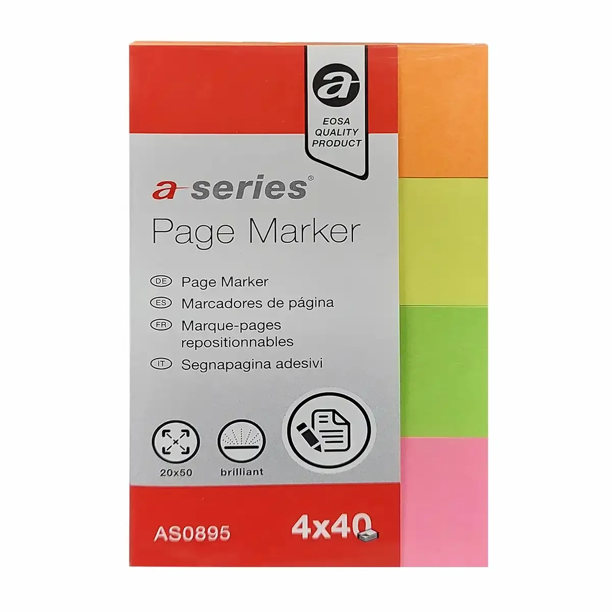Office Page Marker hartie 20x50mm 4 culori neon