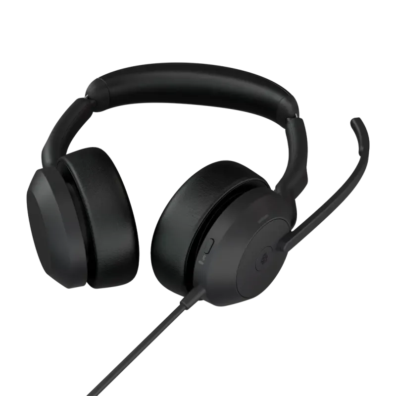 Jabra Casca EVOLVE2 50 MS cu fir, Binaural, On-Ear, conectare USB-C/USB-A, Bluetooth 