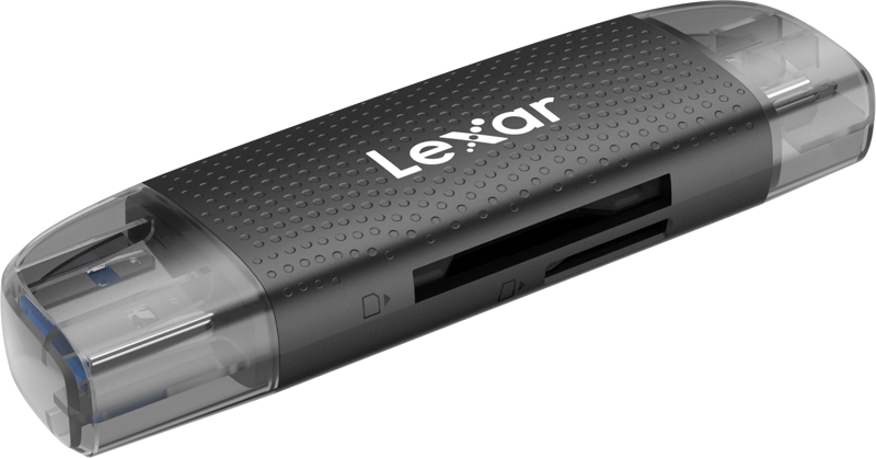 Lexar Cardreader Dual Slot USB-A/C (LRW310X) Supports microSD and SD cards (USB 
